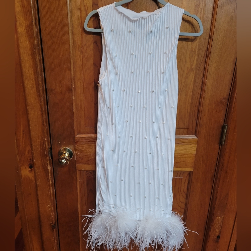 Waverless pearl dress